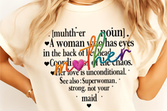 Mother's Day PNG, She is Mom PNG, Faux Yarn Mama PNG, Mother Product Image 13