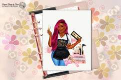 Pink Hair Lash Artist Woman PNG Boss Babe Beauty Design Product Image 10