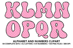 Checkerboard Alphabet Letters &amp; Numbers Clipart PNG 300DPI Product Image 3
