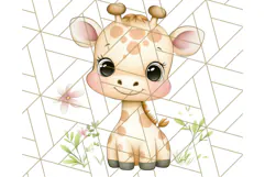 Pastel Safari Jungle Baby Animals PNG Clipart, Nursery Product Image 5