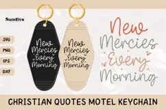 Christian Quote Motel Keychain SVG | New Mercies Product Image 1