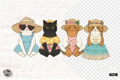 Summer Beach Cats Png - Summer Clipart Product Image 1