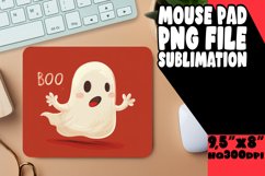 Halloween Ghost Watercolor Mouse Pad Sublimation Product Image 1