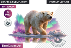 Watercolor Polar Bear Arctic Wildlife animal Illustration Product Image 1