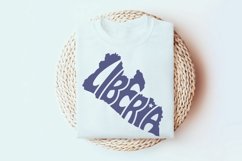 Liberia Cut File | Word Art in Country Shape Product Image 3