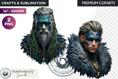 Viking Mythology Giants Clipart, Norse Jotuns gods Product Image 1