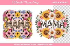 Floral Mama Mom Sublimation Bundle PNG Product Image 4
