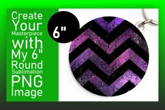 Colorful Glitter Stripe Round Design for Keychain Product Image 1