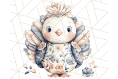 Blue Floral Stuffed Animal Clipart PNG, Cute Stuffed Animals Product Image 5
