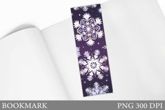 Snowflakes Bookmark Design. Winter Bookmark Sublimation Product Image 1