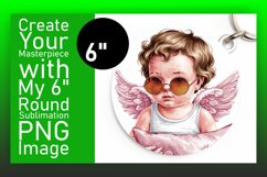 Creative Circle PNG Sublimation Design , Cupid Product Image 1