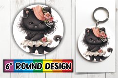 Sweet Cat Lover Car Coaster PNG Product Image 1