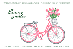 Pink tulips watercolor set. Flowers. Rustic. Product Image 13