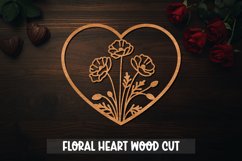Wood Cut Valentine Heart SVG I Paper Cut Valentine Heart SVG Product Image 1