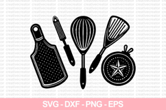 Kitchen Utensil Clipart Set - Kitchen Tools SVG Clipart Product Image 1