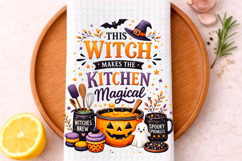Halloween Kitchen Towel PNG, Funny Halloween PNG Product Image 1