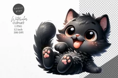 Cat Clipart, Funny kitten clipart, Cat clipart Product Image 1