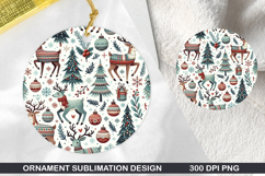 Pattern Stained Glass Ornament PNG, Digital Download File Product Image 1