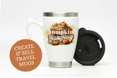 Pumpkin Season Watercolor Fall Lover Sublimation Design Product Image 2