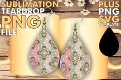 Joyful Teardrop Earrings Art Ideas, Gold Flower Product Image 1