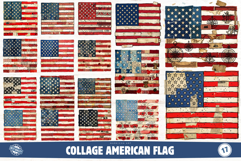 Collage American Flag Clipart Product Image 1