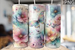 Glitter Butterfly Sublimation - Butterfly Tumbler Design Product Image 1