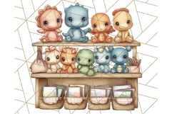 Cute Cartoon Dinosaur Clipart PNG, Prehistoric Animals PNG Product Image 5