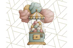 Vintage Carnival Animals Clipart PNG, Retro Circus Elements Product Image 5