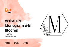 Artistic Monogram with Blooms Product Image 1