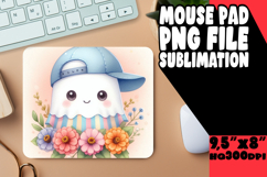 Joyful Mouse Pad Sublimation Magic, Cute Ghost Product Image 1