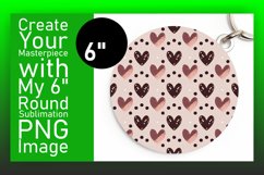 Stylish Circle PNG Sublimation Design , Heart Product Image 1