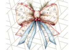 Muted Cozy Christmas Bows PNG Clipart, Winter Holiday Png Product Image 5