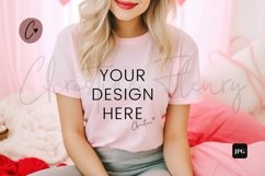 Valentine&#039;s Day Bella Canvas 3001 Pink Mockup Bundle Product Image 2