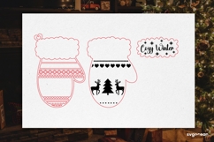 Christmas Mitten Ornaments SVG Bundle | Laser Cut | SVG Product Image 13