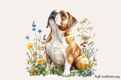 Watercolor Spring Garden Clipart PNG Product Image 1