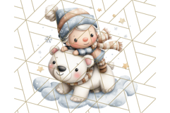 Watercolor Winter Gnome Clipart, Cute Gnome Christmas PNG Product Image 5