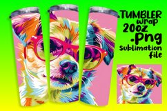 Tumbler 20oz with Abstract Dogs Product Image 1