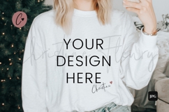 White Christmas Sweatshirt Mockup Product Image 1