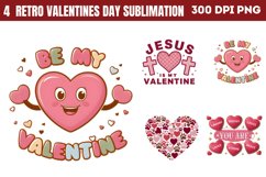 Retro Valentines Quotes Love PNG Product Image 1