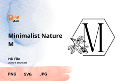 Minimalist Nature Monogram - Elegant Botanical Letter Design Product Image 1