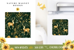 Cartoon Deer Magnet Print, Animals Magnet Design Product Image 1