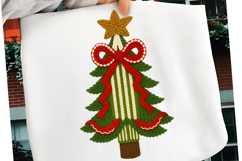 Patchwork Yarn Crochet Christmas Tree PNG, Christmas Tree Product Image 3