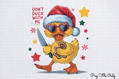 Funny Christmas Duck Sublimation Clipart PNG Product Image 1