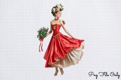 Victorian Christmas Sublimation Clipart PNG Product Image 1
