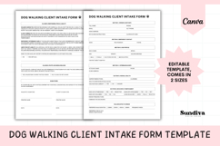 Dog Walking Client Intake Form 1 | Complete Package Product Image 1