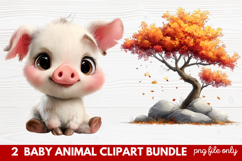 Baby Animal Clipart | Cute Nursery Wildlife PNG Illustration Product Image 1