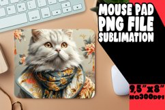 Playful Cat Humor Sublimation Mousepad PNG Product Image 1