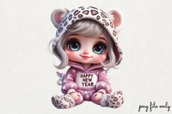 Pink leopard girl for Happy Clipart PNG Product Image 1