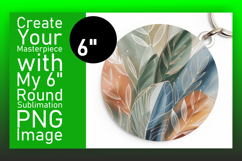 Creative Keychain Round Design PNG , Flowers Product Image 1