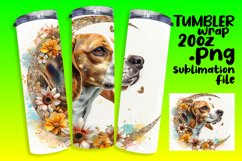 Color Splash Canines: Watercolor Tumbler Design 20oz Product Image 1